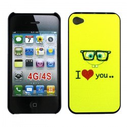 iPhone 4 4S Sponge Design Hard Case (Sponge I Love You)